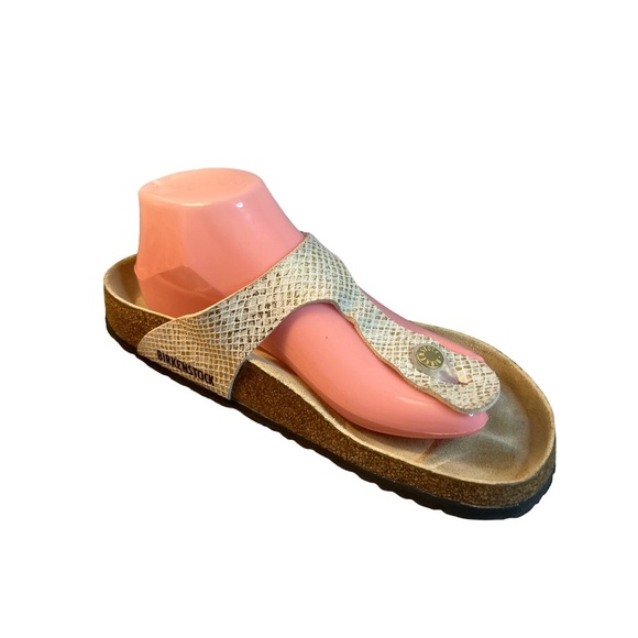 Birkenstock Shoes - Birkenstock Beige Snake Print Sandals